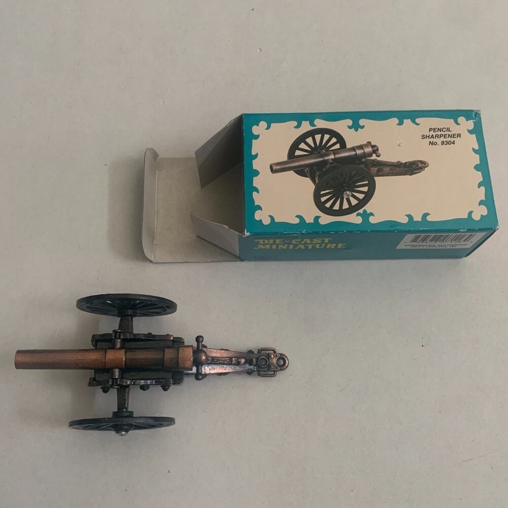 Antique Finished Die-Cast Miniature Cannon Pencil Sharpener No. 9304L